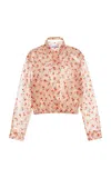 Jil Sander Sheer Floral Shirt In Pink