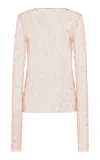 Jil Sander Sheer Floral Top In Pink