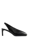 Jil Sander 75mm Square-toe Leather Pumps In Black (black)