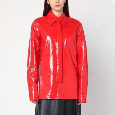 JIL SANDER JIL SANDER SHINY SHIRT WITH TIE