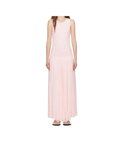 JIL SANDER SHIRRED MAXI DRESS