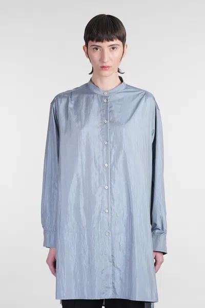 Jil Sander Shirt 159 Shirt In Cyan Silk In Blue
