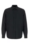 Jil Sander Black Regular Solid Shirt In Multi