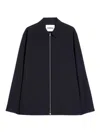 Jil Sander Textured Wool Jacket In Black