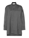 Jil Sander Woman Mini Dress Grey Size 10 Wool In Black