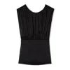 Jil Sander Acetate Blend Top Puffed Sleeves In Black