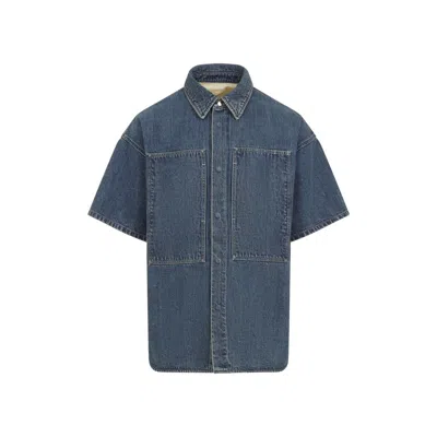Jil Sander Relaxed-fit Denim Shirt With Classic Collar In Blue