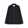Jil Sander Textured Wool Jacket In Blue