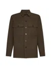 Jil Sander Drop-shoulder Flannel Shirt In Brown