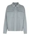 Shop Jil Sander Felted Shirt In Gray