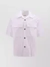 Jil Sander Cotton Shirt With Contrasting Buttons In White