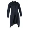 Jil Sander Shirt Dress In Navy Blue Cotton In Blue