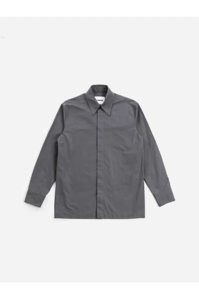 Jil Sander Long-sleeved Shirt In Gray