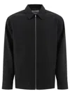 Jil Sander Black Wool Coat With Oversized Sleeves