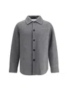 Jil Sander Men Shirt Jacket In Gray