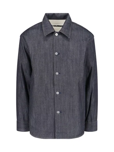 Jil Sander Shirt Jacket In Blue