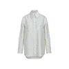 Jil Sander Floral Long Sleeve Shirt With Structured Collar In White