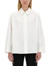Jil Sander White Cotton Shirt With Pointed Collar In White