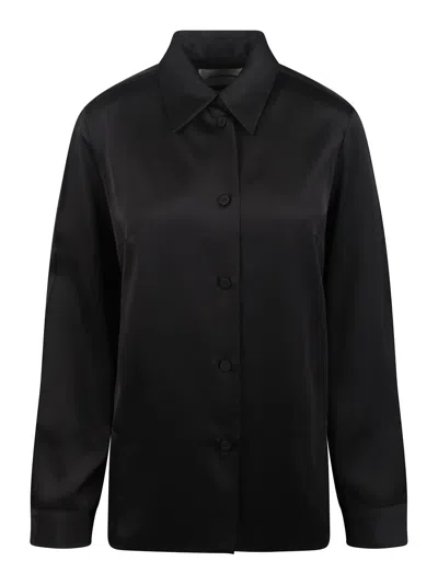 Jil Sander Shirt With Pointed Collar In Black