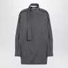 Jil Sander Grey Wool Shirt With Scarf In Grey