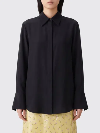 Jil Sander Classic Satin Shirt In Black