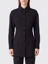 Jil Sander Wool-blend Button-front Shirt In Black