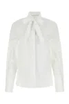 Jil Sander Bow-detailing Cotton Shirt In 100