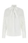 Jil Sander Bow-detailing Cotton Shirt In White