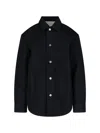 Jil Sander Black Shirt-jacket With Logo