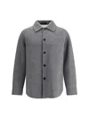 Jil Sander Men Shirt Jacket In Gray