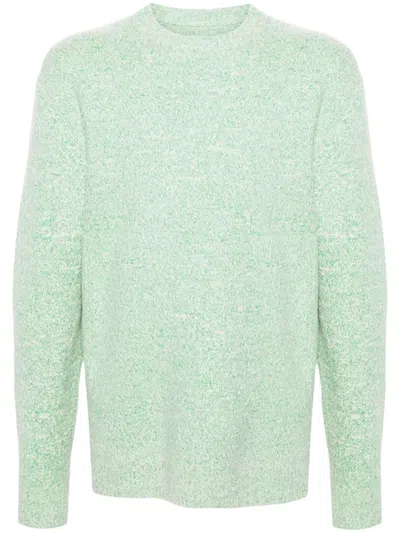 Jil Sander Marl-knit Wool Blend Jumper In Beige