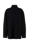 Jil Sander Black Turtleneck Top In Black
