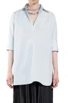 Jil Sander Woman Blue Shirts In Blue