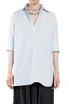 Jil Sander Woman Blue Shirts In Blue