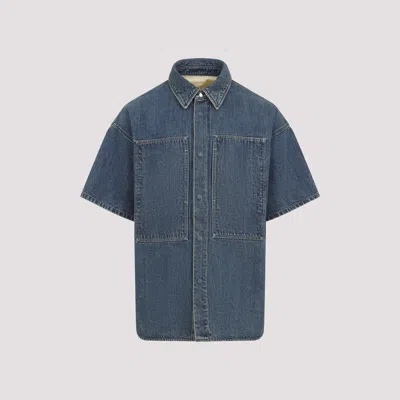 Jil Sander 168 Short Sleeve Shirt In Blue