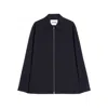 Jil Sander Textured Wool Jacket In Blue