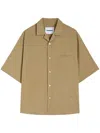 Jil Sander Short-sleeve Cotton Shirt In Brown
