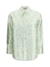 Jil Sander Women Floral-print Shirt In Green
