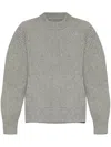 Jil Sander Ribbed Mock Neck Knitwear With Relaxed Fit In Grey