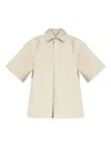 Jil Sander Mc Beige Overshirt Camel Logo Label In Neutral