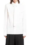 Jil Sander Zippered Shirt With Buttoned Cuffs In White