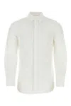 Jil Sander Structured Poplin Shirt With Long Sleeves In White