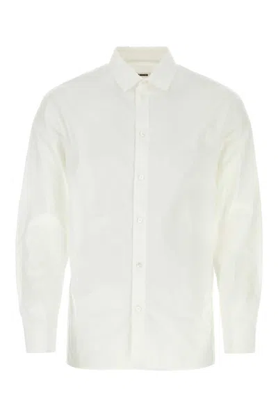 Jil Sander Men White Poplin Shirt