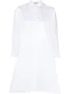 Jil Sander A-line Shirt Dress In White