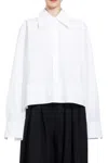 Jil Sander Collared Long-sleeve Boxy Shirt In White