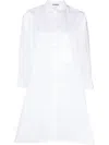 Jil Sander A-line Shirt Dress In White