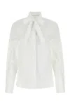 Jil Sander Bow-detailing Cotton Shirt In White
