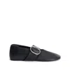 Jil Sander Smooth Leather Ballerinas In Black