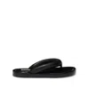 Jil Sander Leather Slides In Black
