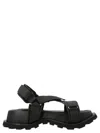 Jil Sander Sole Sandals With Adjustable Straps In Black